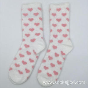 Super soft cosy socks whit pink heart